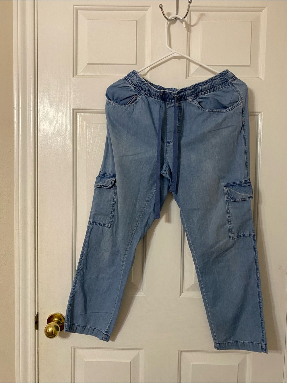 Sanctuary Light Blue Men's Cargo Jogger Jeans